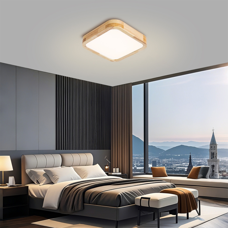 BRILAGI - LED-Deckenleuchte WOODLINE SQUARE LED/32W/230V 3000/4000/6000K Eiche 30x30 cm