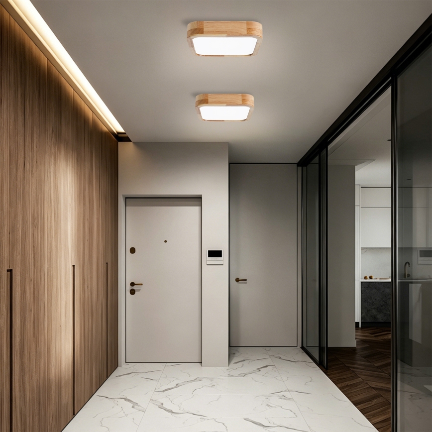 BRILAGI - LED-Deckenleuchte WOODLINE SQUARE LED/32W/230V 3000/4000/6000K Eiche 30x30 cm