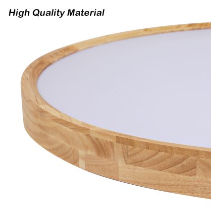 Brilagi - LED-Deckenleuchte WOODROUND LED/40W/230V 3000/4000/6000K Ø 60 cm Holz CRI 90
