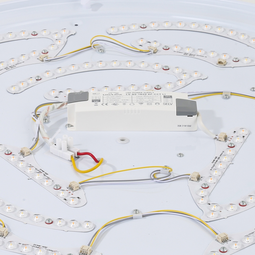 Brilagi - LED-Deckenleuchte WOODROUND LED/70W/230V 3000/4000/6000K Ø 80 cm Holz CRI 90