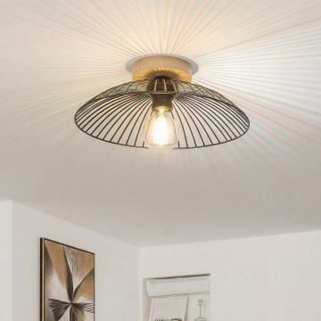 Brilagi - LED-Deckenleuchte zum Aufputz CERIA WIRE 1xE27/40W/230V Ø 26 cm schwarz/Eiche