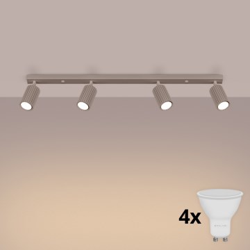 Brilagi - LED-Deckenspot CRESTO 4xGU10/10W/230V taupe