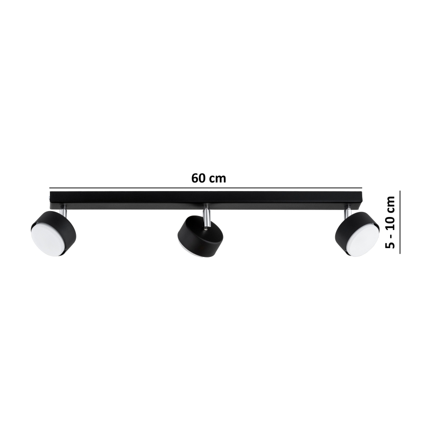 Brilagi - LED-Deckenspot MONO 3xGX53/30W/230V schwarz
