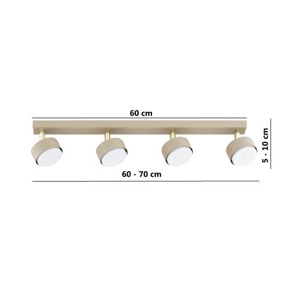 Brilagi - LED-Deckenspot MONO 4xGX53/30W/230V beige