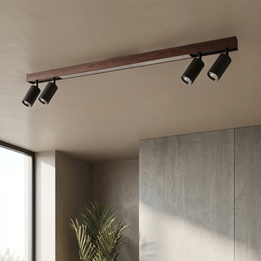 BRILAGI - LED-Deckenspot SELE 4xGU10/30W/230V + LED/25W schwarz/Kirschdekor
