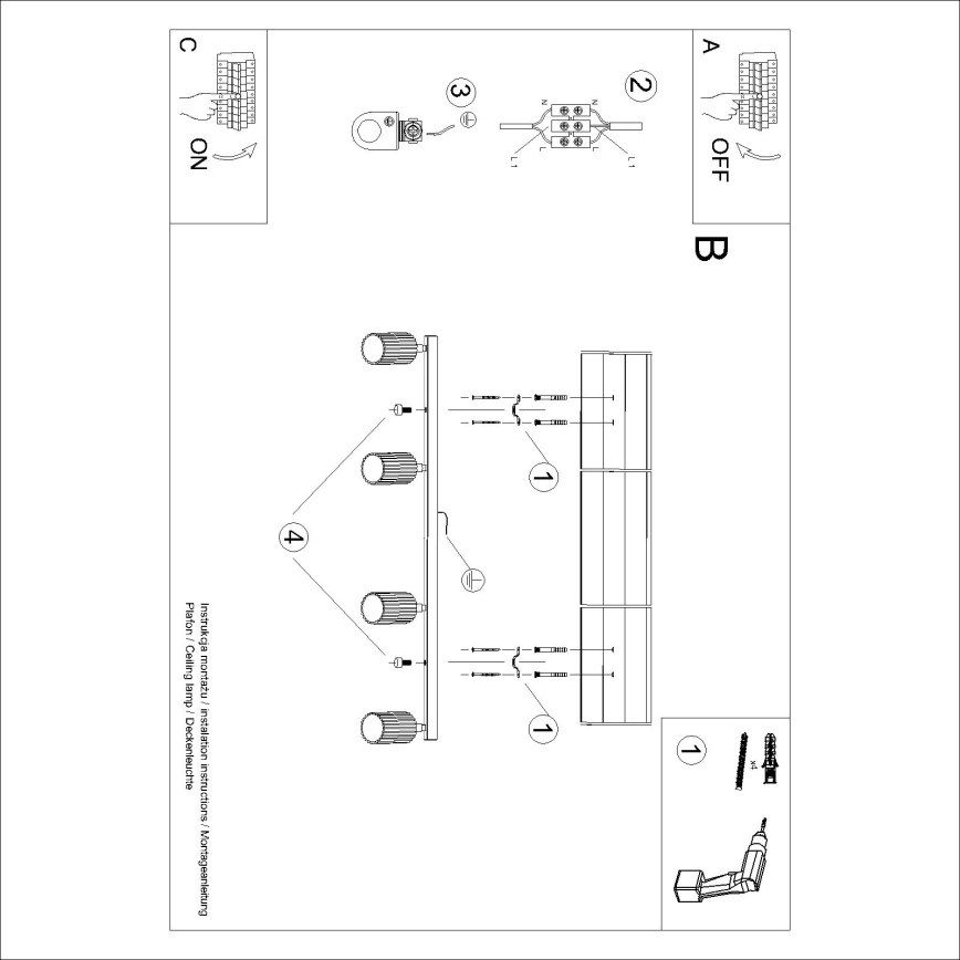 Brilagi - LED Deckenstrahler CRESTO 4xGU10/10W/230V grün