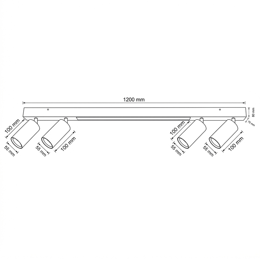 Brilagi - LED-Deckenstrahler SELE 4xGU10/30W/230V + LED/25W weiß