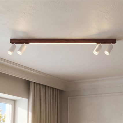 BRILAGI - LED-Deckenstrahler SELE 4xGU10/30W/230V + LED/25W weiß/Kirschdekor