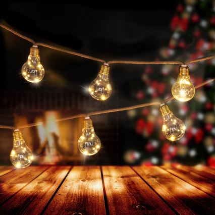 Brilagi - LED dekorative Lichterkette 10xLED/3xAA 1,8m warmweiß