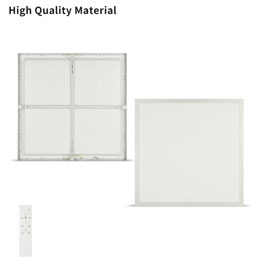 Brilagi - Dimmbare LED-Badezimmer-Deckenleuchte FRAME SMART LED/50W/230V 60x60 cm 3000-6000K IP44 Silber + Fernbedienung