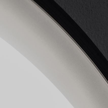 Brilagi - Dimmbarer beheizter Badezimmerspiegel mit Hintergrundbeleuchtung ALU PRO LED/18W/230V Ø 60 cm 3000/4000/6500K IP44 schwarz CRI 90