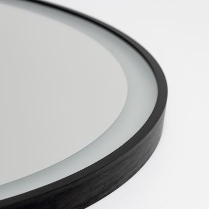 Brilagi - Dimmbarer beheizter Badezimmerspiegel mit Hintergrundbeleuchtung ALU PRO LED/18W/230V Ø 60 cm 3000/4000/6500K IP44 schwarz CRI 90
