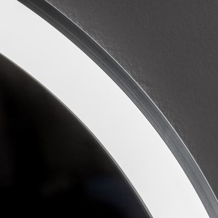 Brilagi - Dimmbarer, beheizter Badezimmerspiegel mit LED-Hinterbeleuchtung ALU PRO LED/18W/230V Ø 60 cm 3000/4000/6500 K IP44 Mattchrom CRI 90