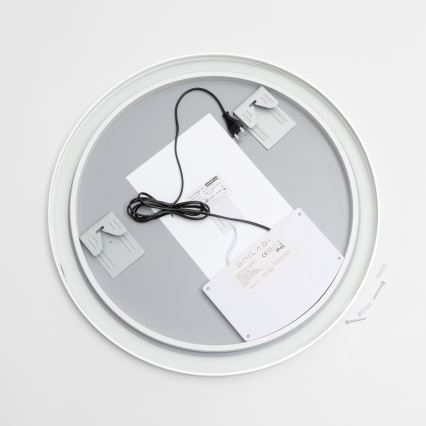 Brilagi - Dimmbarer, beheizter Badezimmerspiegel mit LED-Hinterbeleuchtung ALU PRO LED/18W/230V Ø 60 cm 3000/4000/6500 K IP44 Mattchrom CRI 90