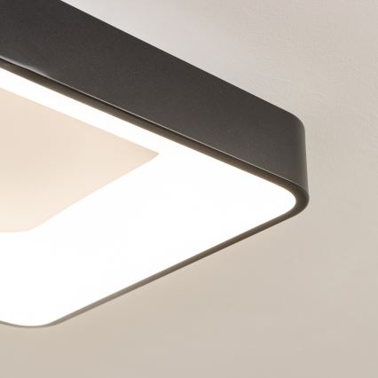 Brilagi - LED-dimmbare Deckenleuchte FALCON II LED/80W/230V 3000-6500K 40x40 cm schwarz + Fernbedienung