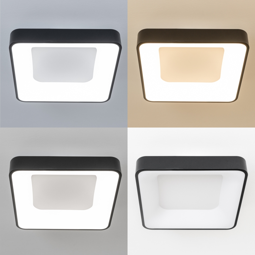 Brilagi - LED-dimmbare Deckenleuchte FALCON II LED/80W/230V 3000-6500K 40x40 cm schwarz + Fernbedienung