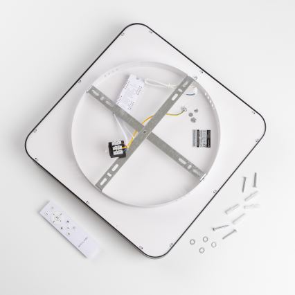 Brilagi - LED-dimmbare Deckenleuchte FALCON II LED/80W/230V 3000-6500K 40x40 cm schwarz + Fernbedienung