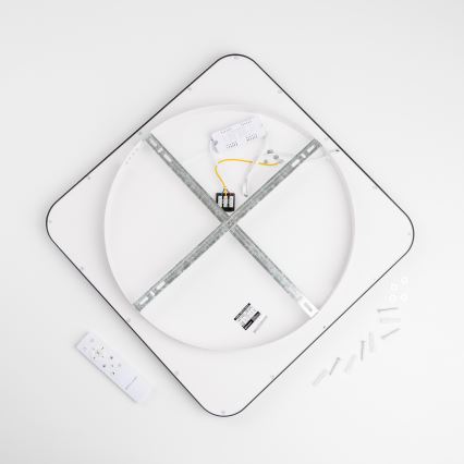 Brilagi - Dimmbare LED-Deckenleuchte FALCON SLIM LED/50W/230V 3000-6500K 50x50 cm schwarz + Fernbedienung