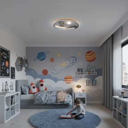 Brilagi - dimmbare LED-Kinderzimmer-Deckenleuchte ASTRO LED/68W/230V 3000–6000K Ø 49 cm + Fernbedienung