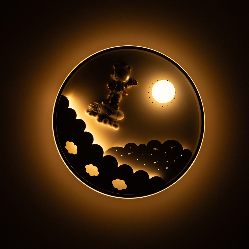 Brilagi - dimmbare LED-Kinderzimmer-Deckenleuchte ASTRO LED/68W/230V 3000–6000K Ø 49 cm + Fernbedienung