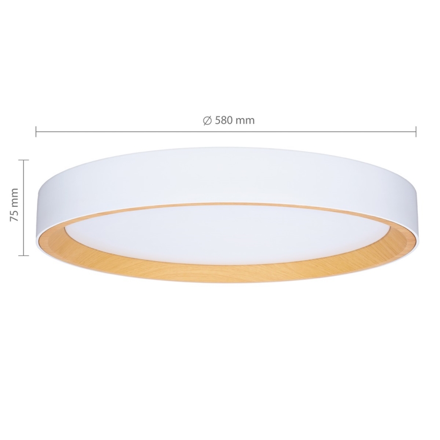 Brilagi - dimmbare LED-Deckenleuchte LARIOS LED/72W/230V 3000-6500K weiß Ø 59 cm + Fernbedienung