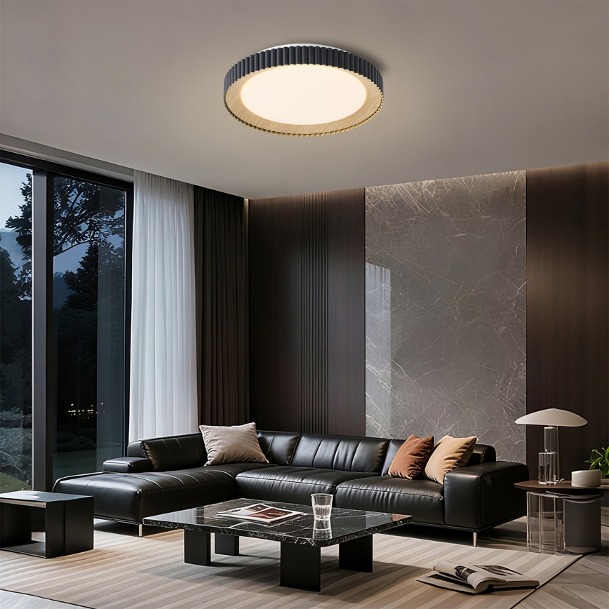 Brilagi - dimmbare LED-Deckenleuchte NEXO LED/48W/230V 3000-6000K schwarz Ø 43 cm + Fernbedienung