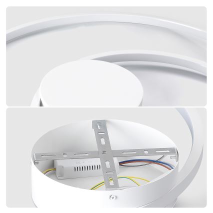 Brilagi - LED-dimmbare Deckenleuchte TWISTER LED/48W/230V 3000-6000K Ø 50 cm weiß + Fernbedienung