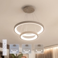 BRILAGI - LED-dimmbar Pendelleuchte mit Seilaufhängung FALCON SLIM LED/68W/230V 3000-6500K Ø 50 cm beige + Fernbedienung