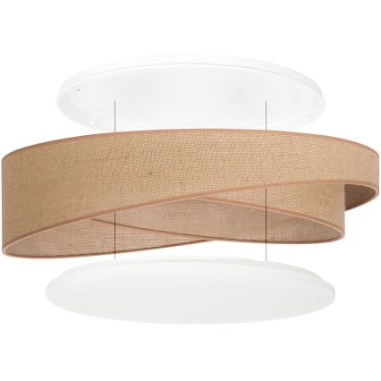 BRILAGI - LED-dimmbare Deckenleuchte VELVET TWIST LED/36W/230V 3000-6000K Ø 65 cm Wi-Fi Tuya Beacon beige + Fernbedienung