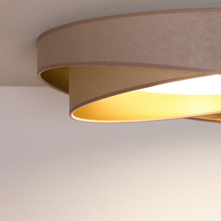 BRILAGI - LED-dimmbare Deckenleuchte VELVET TWIST LED/36W/230V 3000-6000K Ø 65 cm Wi-Fi Tuya Beacon beige/gold + Fernbedienung