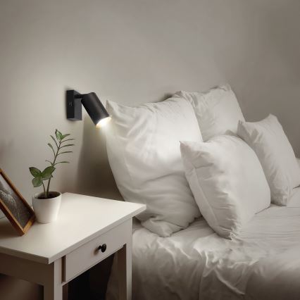 Brilagi - LED RGBW dimmbarer Wandspot SELE 1xGU10/6W/230V 3000K schwarz/gold + Fernbedienung