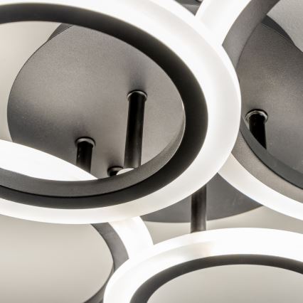 Brilagi - LED-dimmbare aufgesetzte Deckenleuchte ORBITS LED/50W/230V 3000-6500K schwarz + Fernbedienung