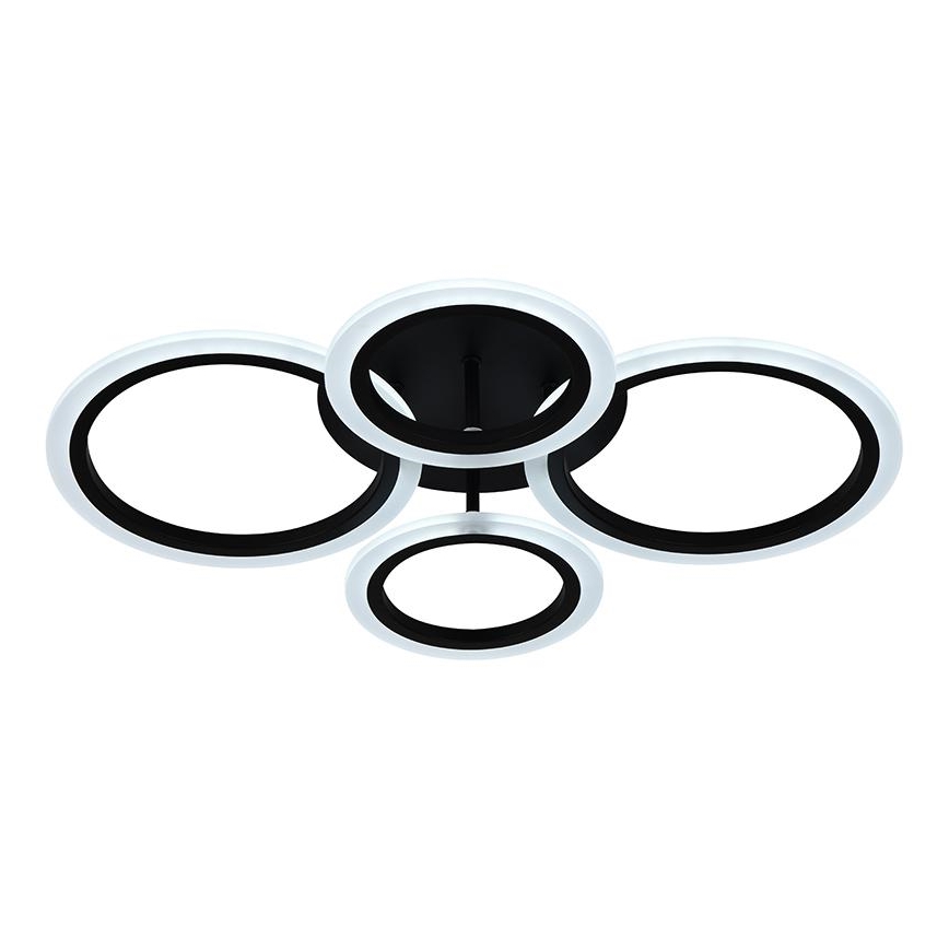 Brilagi - LED-dimmbare aufgesetzte Deckenleuchte ORBITS LED/50W/230V 3000-6500K schwarz + Fernbedienung