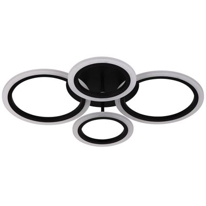 Brilagi - LED-dimmbare aufgesetzte Deckenleuchte ORBITS LED/50W/230V 3000-6500K schwarz + Fernbedienung
