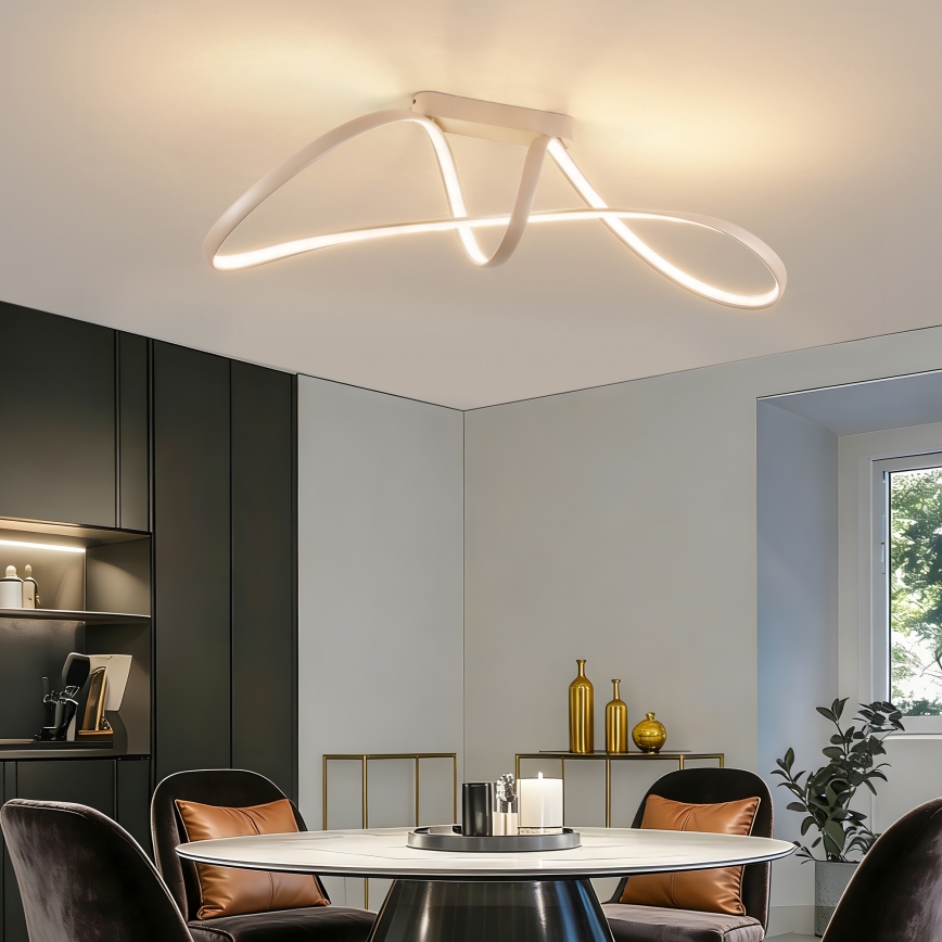Brilagi - dimmbare LED-Aufbauleuchte TWISTER LED/60W/230V 3000-6000K beige + Fernbedienung