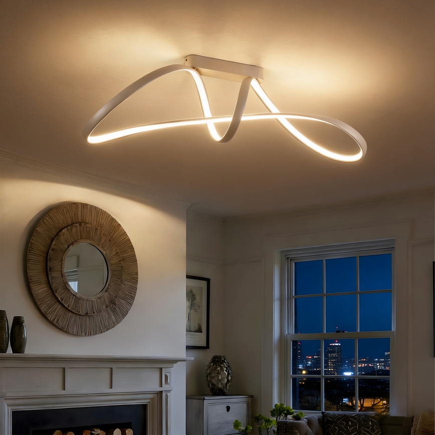 Brilagi - dimmbare LED-Aufbauleuchte TWISTER LED/60W/230V 3000-6000K beige + Fernbedienung