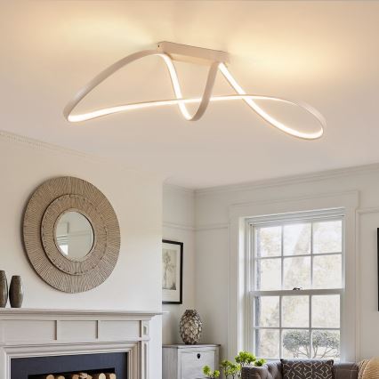 Brilagi - dimmbare LED-Aufbauleuchte TWISTER LED/60W/230V 3000-6000K beige + Fernbedienung