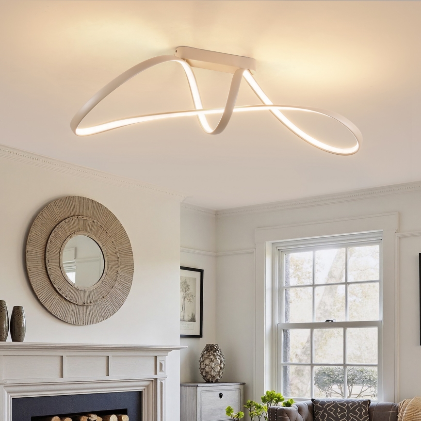 Brilagi - dimmbare LED-Aufbauleuchte TWISTER LED/60W/230V 3000-6000K beige + Fernbedienung