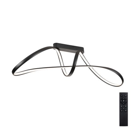 Brilagi - LED dimmbare aufgesetzte Deckenleuchte TWISTER LED/60W/230V 3000-6000K schwarz + Fernbedienung