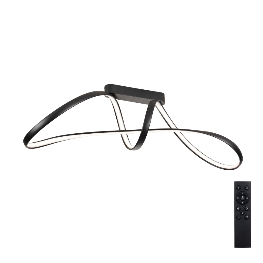 Brilagi - LED dimmbare aufgesetzte Deckenleuchte TWISTER LED/60W/230V 3000-6000K schwarz + Fernbedienung