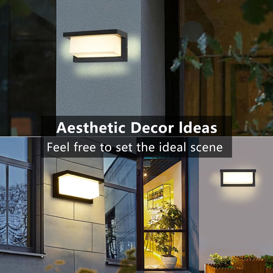 Brilagi - Dimmbare LED-Außenwandleuchte BRICKY 1xE27/6W/230V 2700-6500K IP54 schwarz