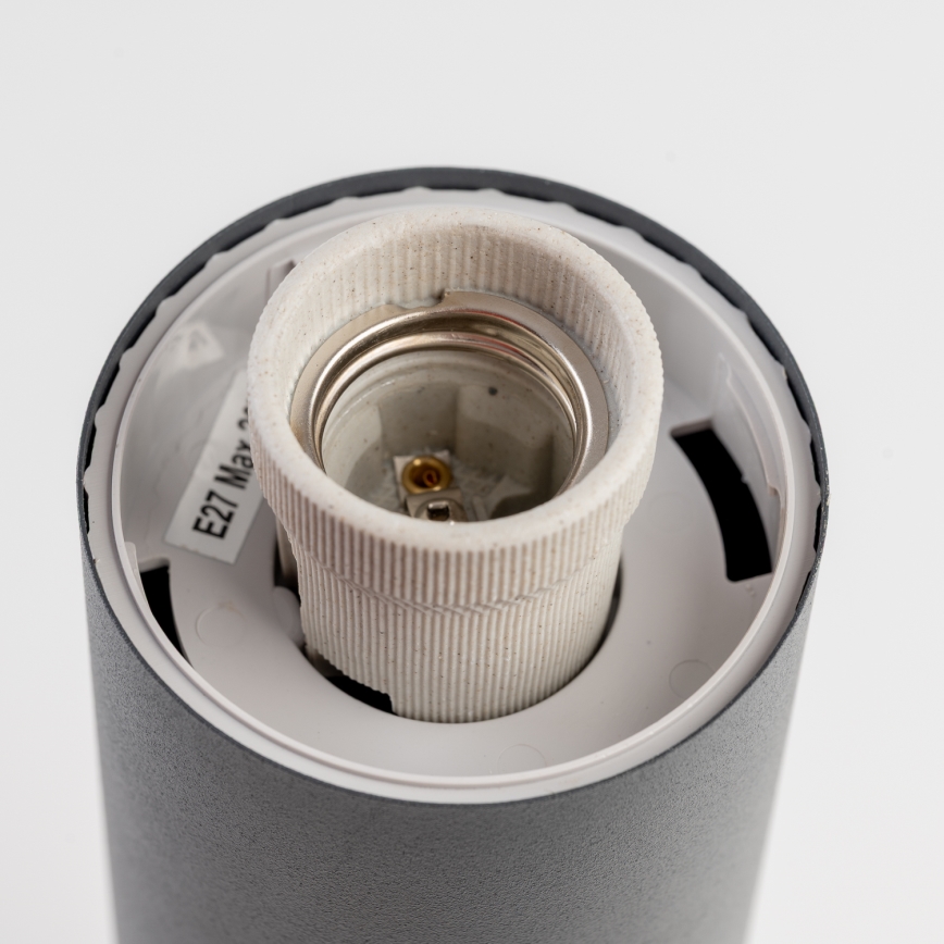 BRILAGI - LED-dimmbare Außenleuchte mit Steckdose ELIA 1xE27/6W/230V 2700-6500K IP44 WLAN 50 cm Anthrazit