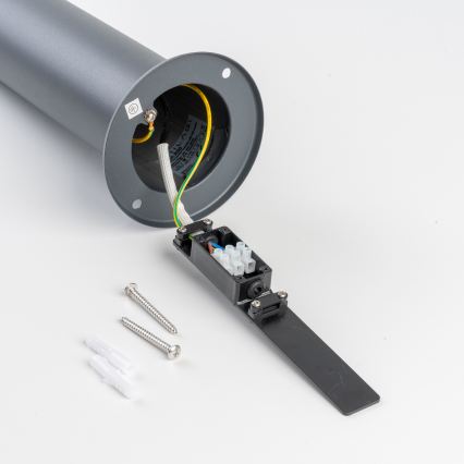 BRILAGI - LED-dimmbare Außenleuchte mit Steckdose ELIA 1xE27/6W/230V 2700-6500K IP44 WLAN 50 cm Anthrazit