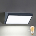 Brilagi - LED dimmbare Außenwandleuchte TRIANGLE 1xE27/6W/230V 2700-6500K IP65 Anthrazit