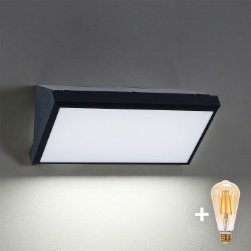 Brilagi - LED dimmbare Außenwandleuchte TRIANGLE 1xE27/6W/230V 2700-6500K IP65 schwarz