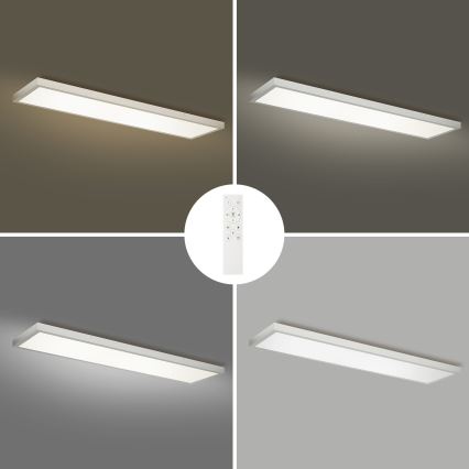 Brilagi - LED-dimmbare Badezimmer-Deckenleuchte FRAME SMART LED/50W/230V 120x30 cm 3000-6000K IP44 silber + Fernbedienung