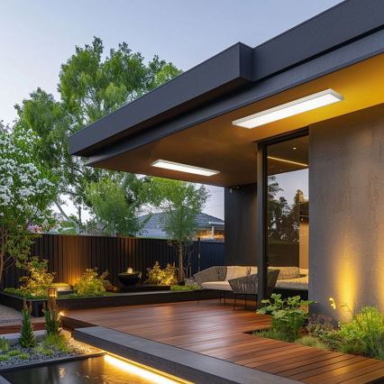 Brilagi - LED-dimmbare Badezimmer-Deckenleuchte FRAME SMART LED/50W/230V 120x30 cm 3000-6000K IP44 silber + Fernbedienung