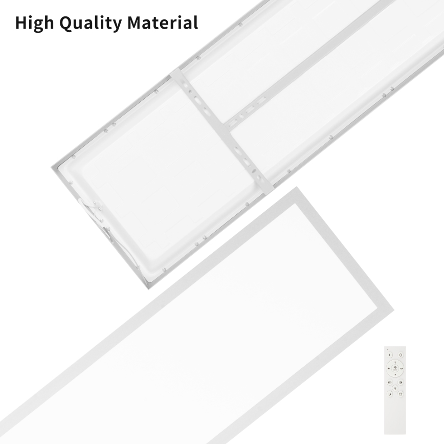 Brilagi - LED-dimmbare Badezimmer-Deckenleuchte FRAME SMART LED/50W/230V 120x30 cm 3000-6000K IP44 silber + Fernbedienung