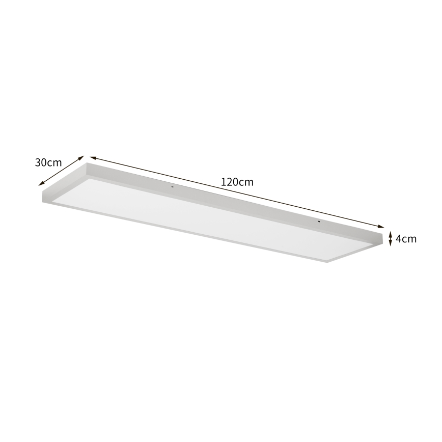 Brilagi - LED-dimmbare Badezimmer-Deckenleuchte FRAME SMART LED/50W/230V 120x30 cm 3000-6000K IP44 silber + Fernbedienung