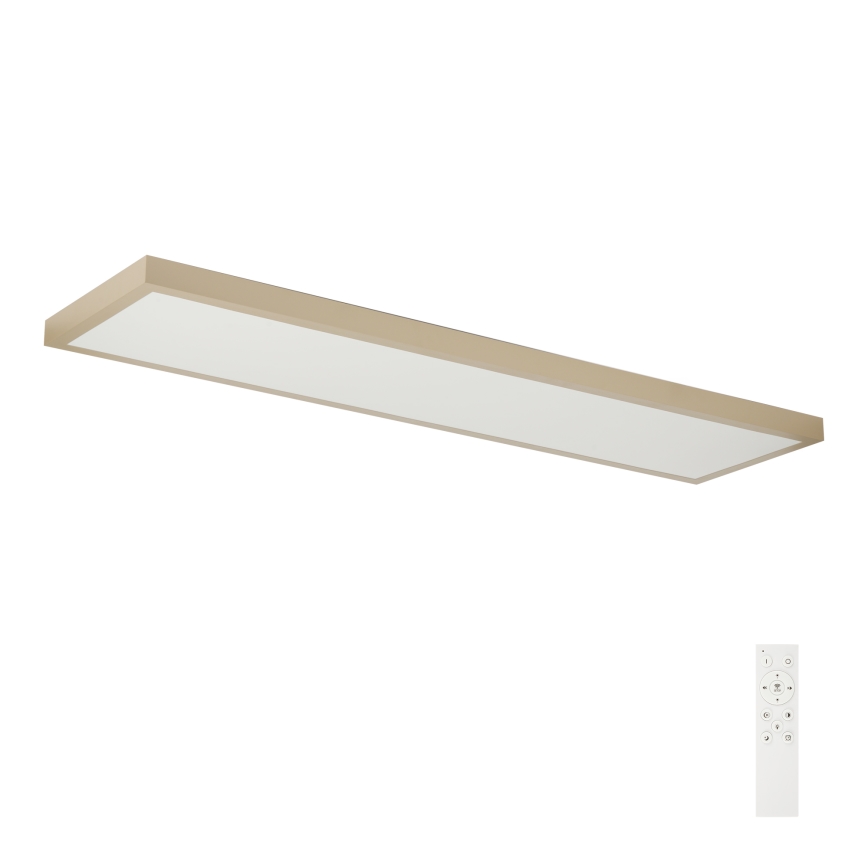 Brilagi - LED-dimmbare Badezimmer-Deckenleuchte FRAME SMART LED/50W/230V 120x30 cm 3000-6000K IP44 beige + Fernbedienung